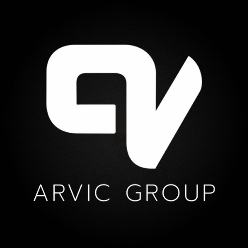 Logotipo Branco Arvic Fundo Preto